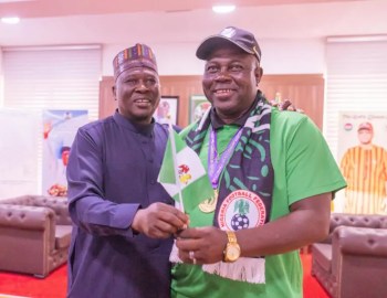 Adamawa govt gifts Super Falcons coach Justin Madugu a house, N50M after WAFCON victory Adamawa govt gifts Super Falcons coach Justin Madugu a house, N50M after WAFCON victory
